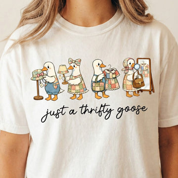Thrifty Goose Graphic T-Shirt – Cute Coquette Saving Money Tee