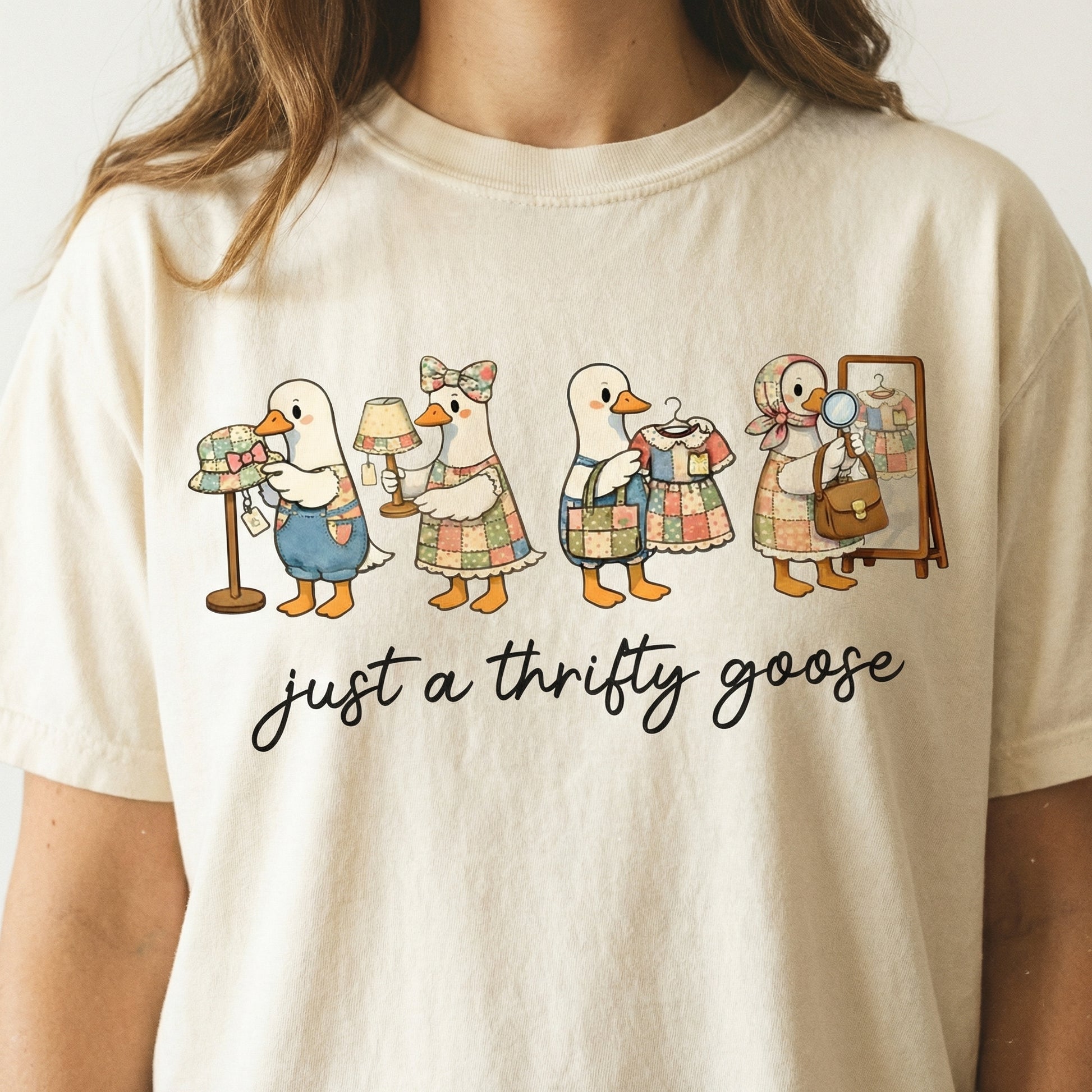 Thrifty Goose Graphic T-Shirt – Cute Coquette Saving Money Tee