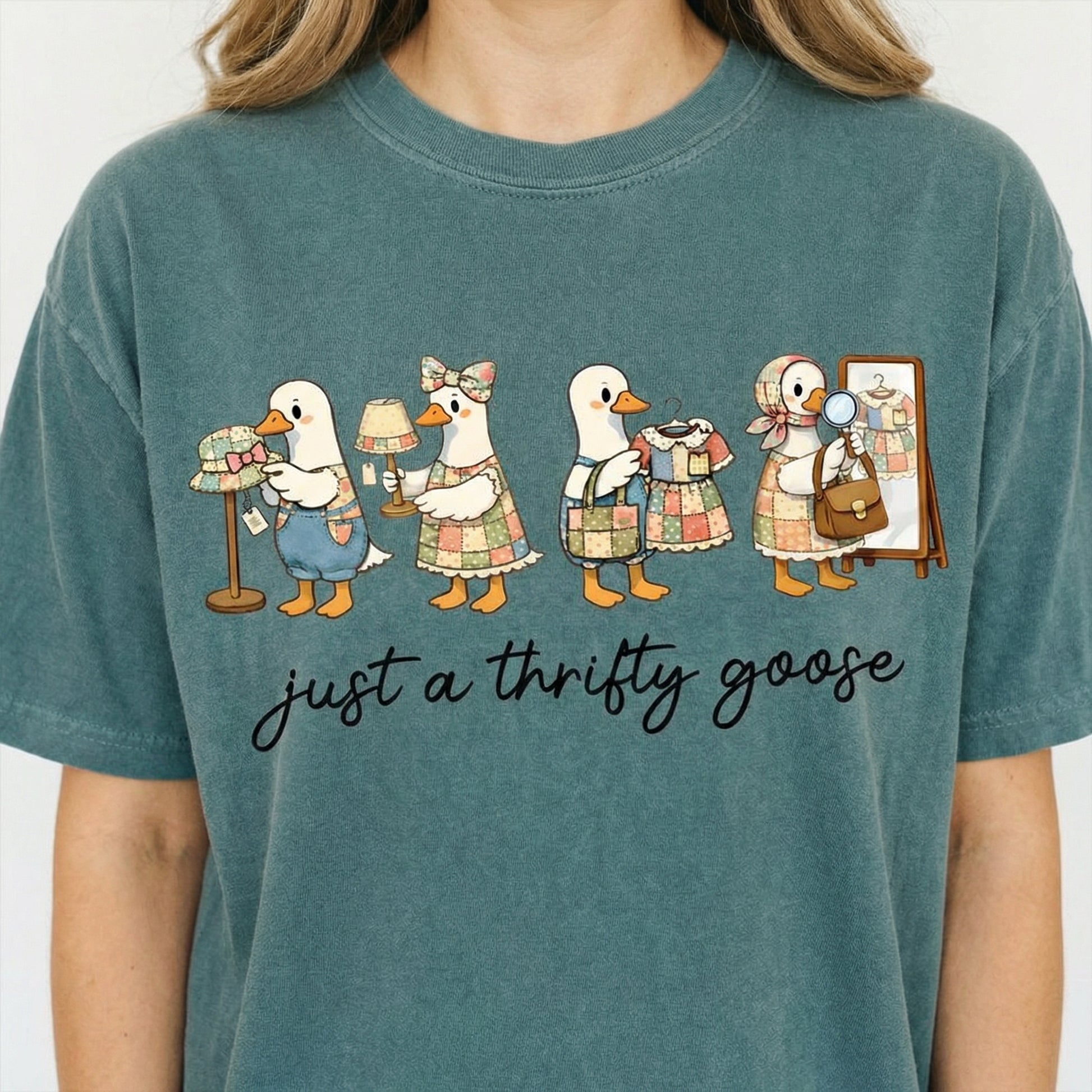 Thrifty Goose Graphic T-Shirt – Cute Coquette Saving Money Tee
