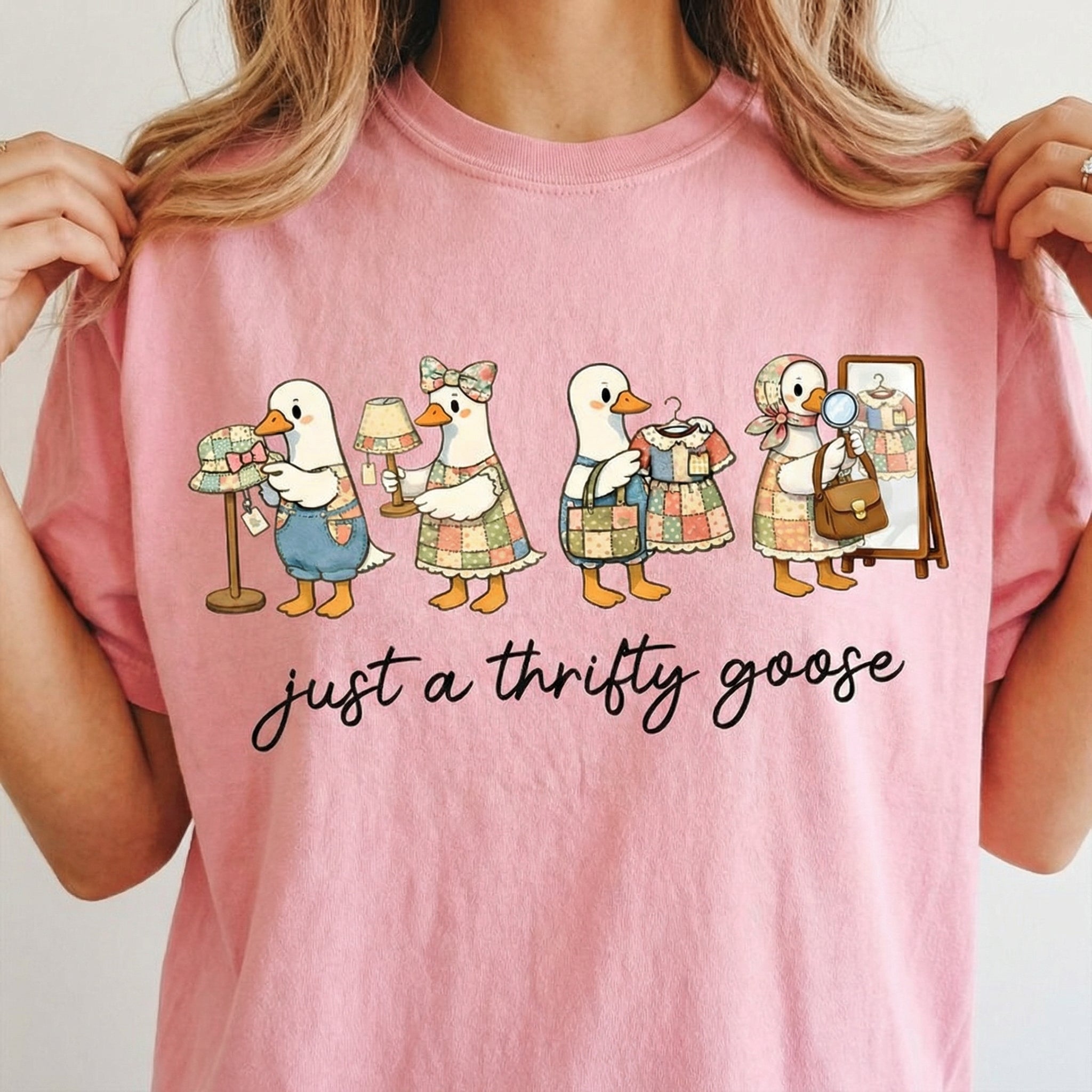 Thrifty Goose Graphic T-Shirt – Cute Coquette Saving Money Tee