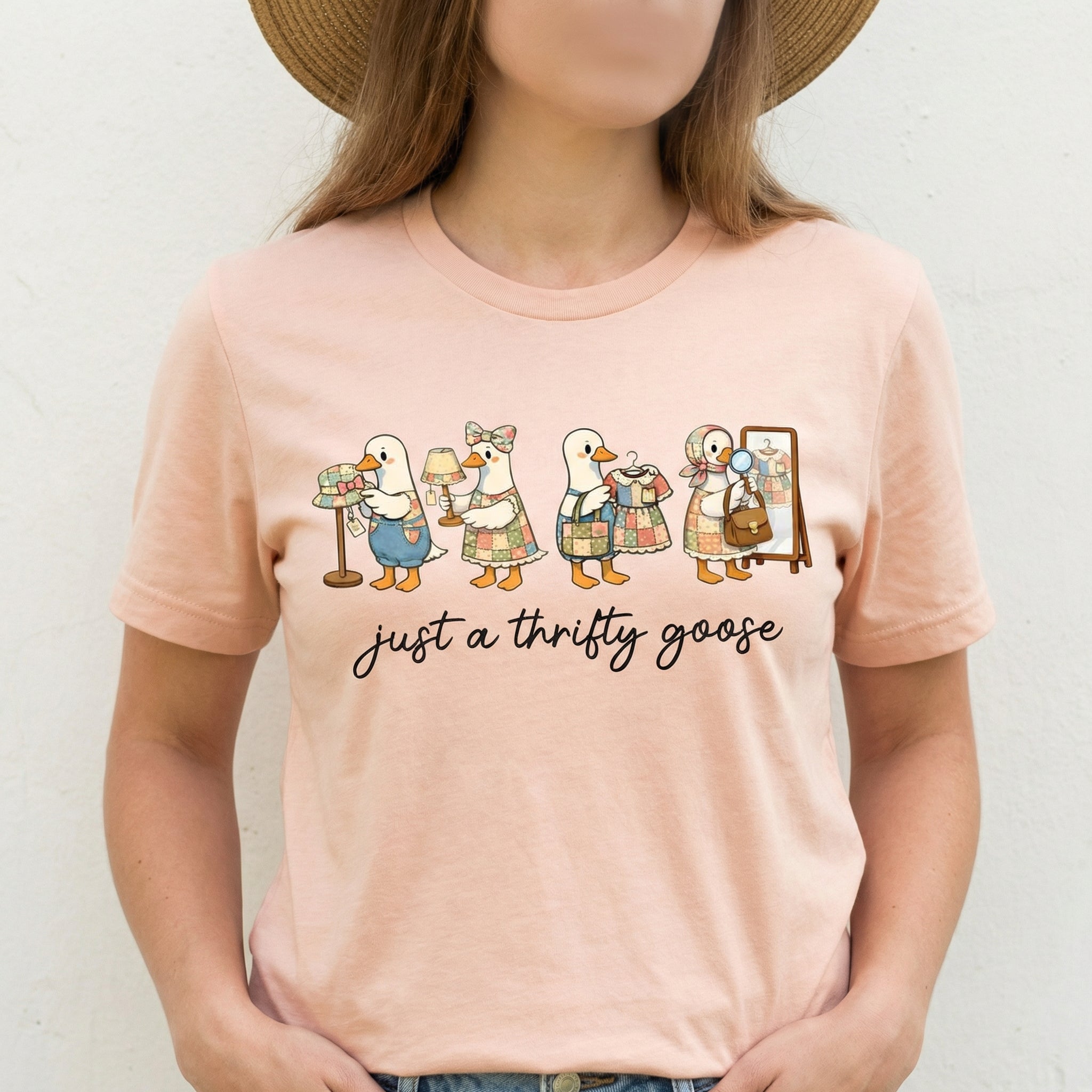 Thrifty Goose Graphic T-Shirt – Cute Coquette Saving Money Tee