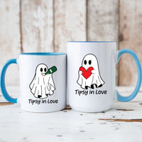 Tipsy Love Ghost Matching Mugs For Couples