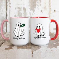 Tipsy Love Ghost Matching Mugs For Couples