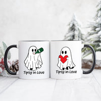 Tipsy Love Ghost Matching Mugs For Couples