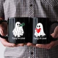 Tipsy Love Ghost Matching Mugs For Couples