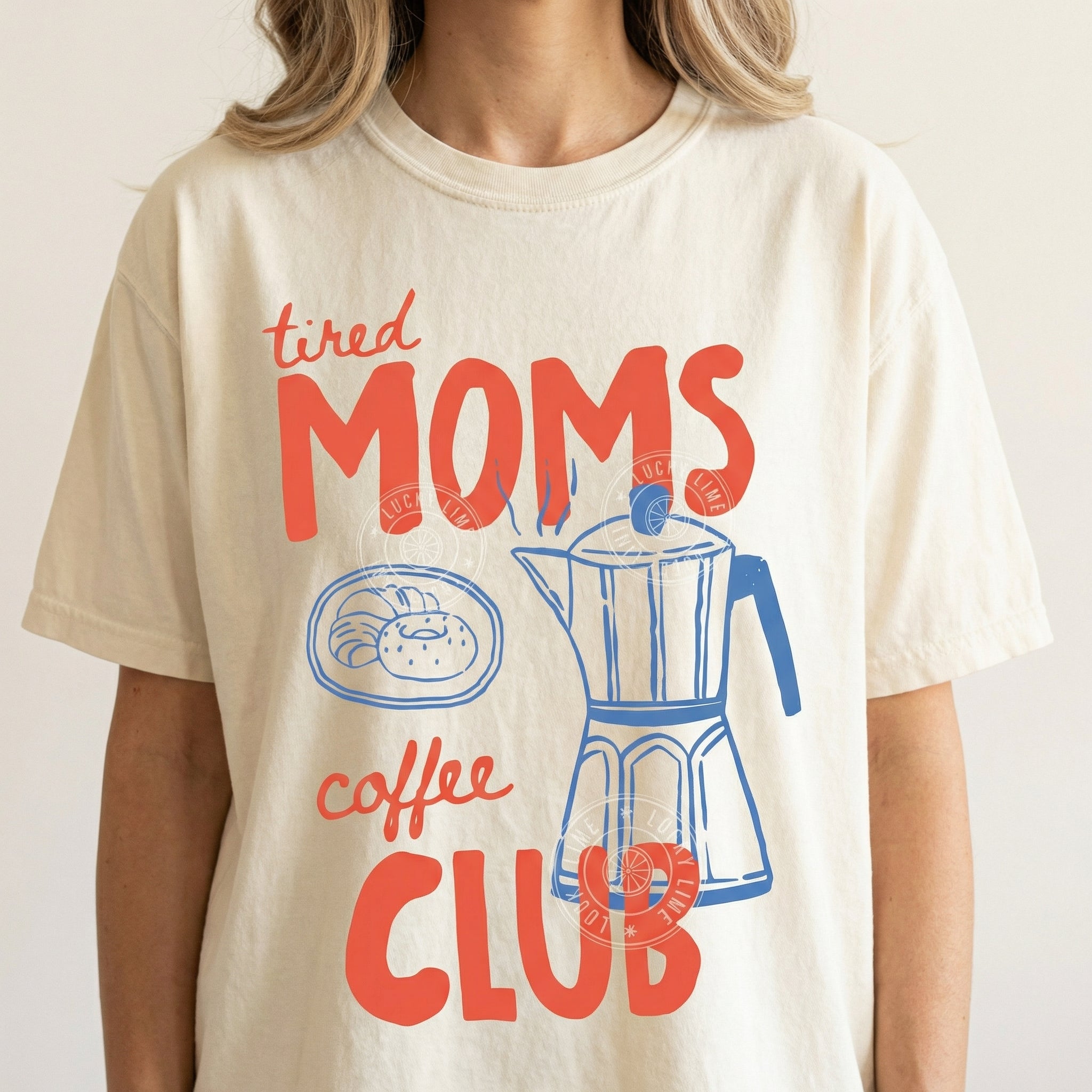 Tired Moms Coffee Club T-Shirt – Trendy Mama Coffee Lover Tee