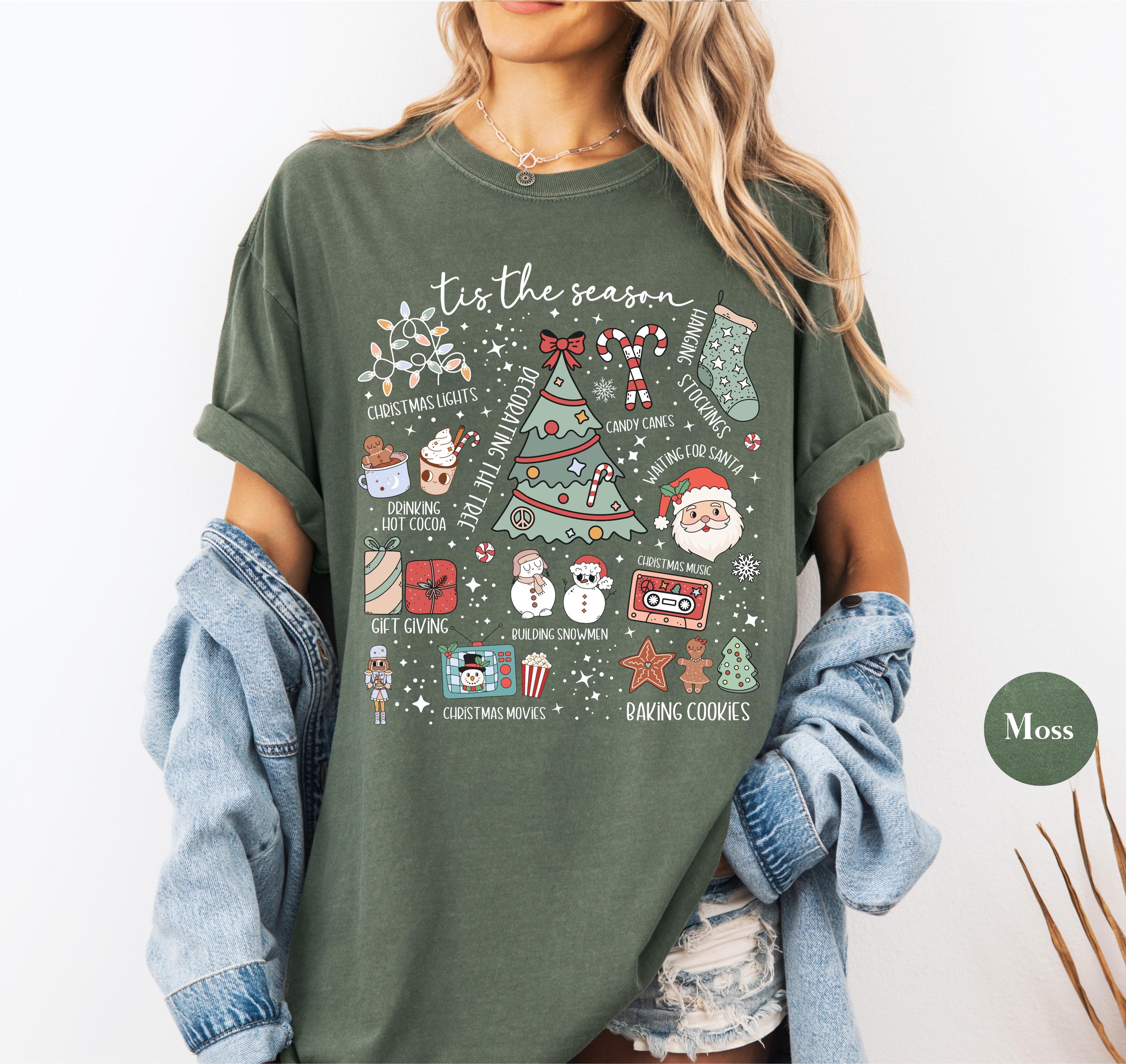 Tis the Season Christmas Shirt – Y2K Santa Season Tee, Cute Matching Xmas Season Top