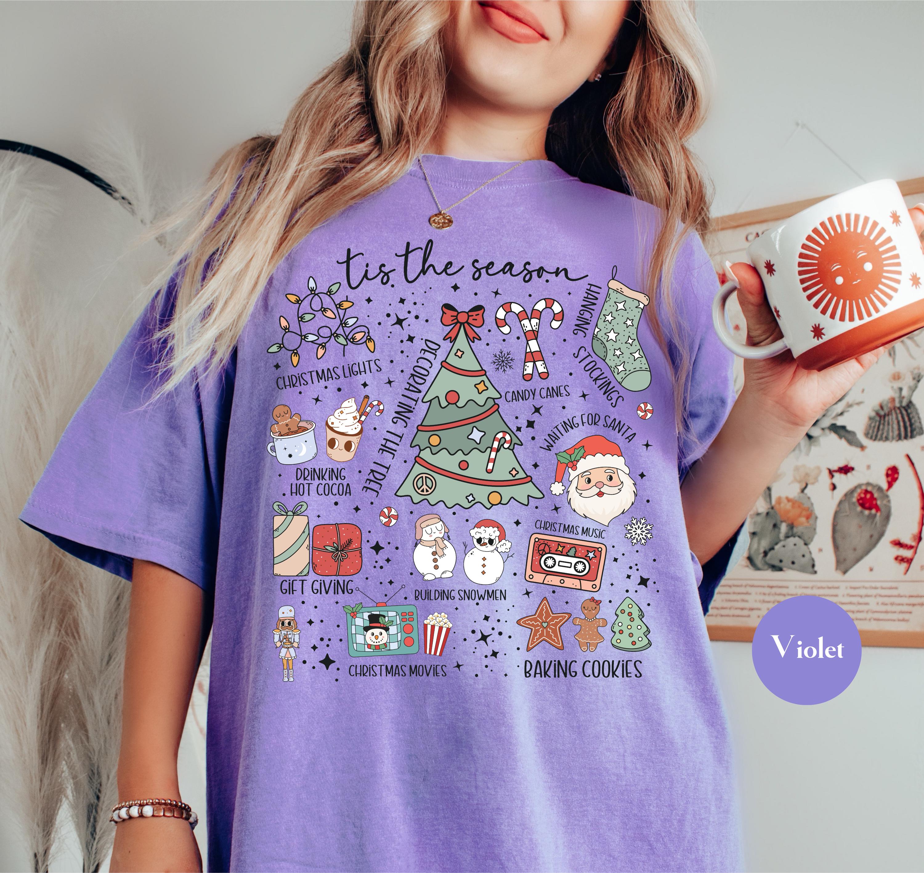 Tis the Season Christmas Shirt – Y2K Santa Season Tee, Cute Matching Xmas Season Top