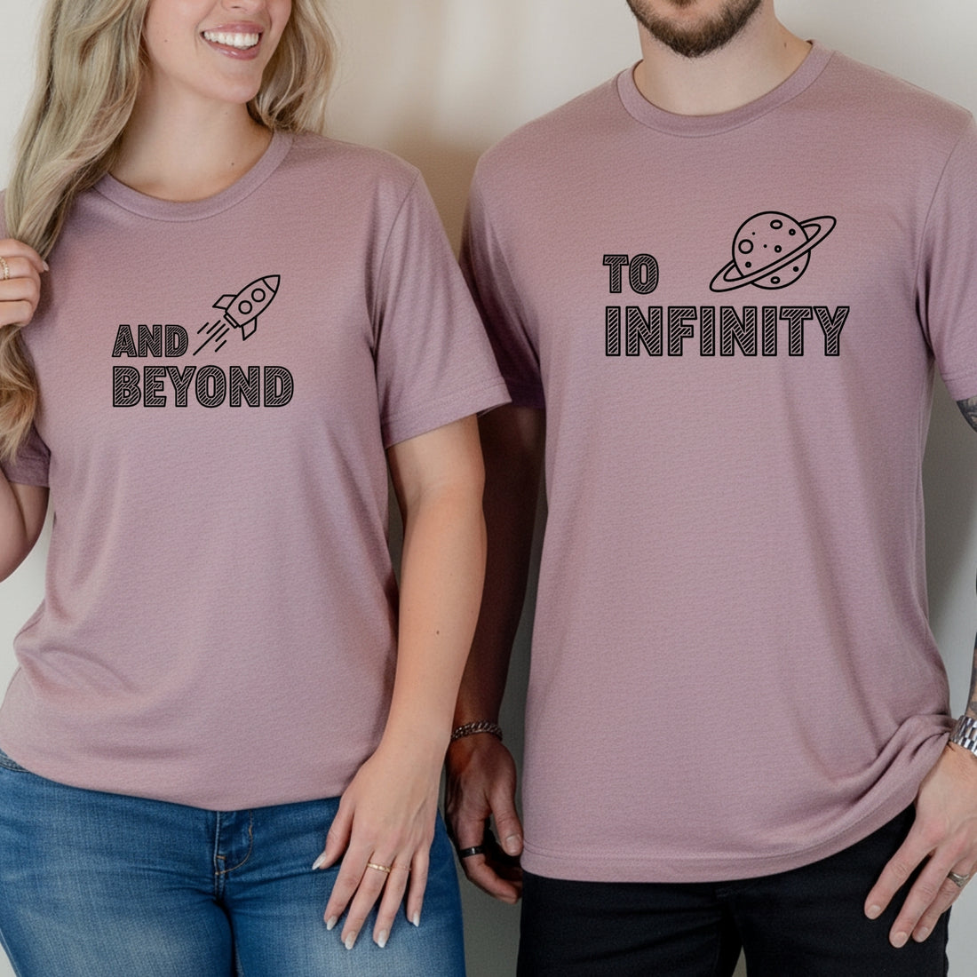To Infinity And Beyond Matching T-Shirts For Couples