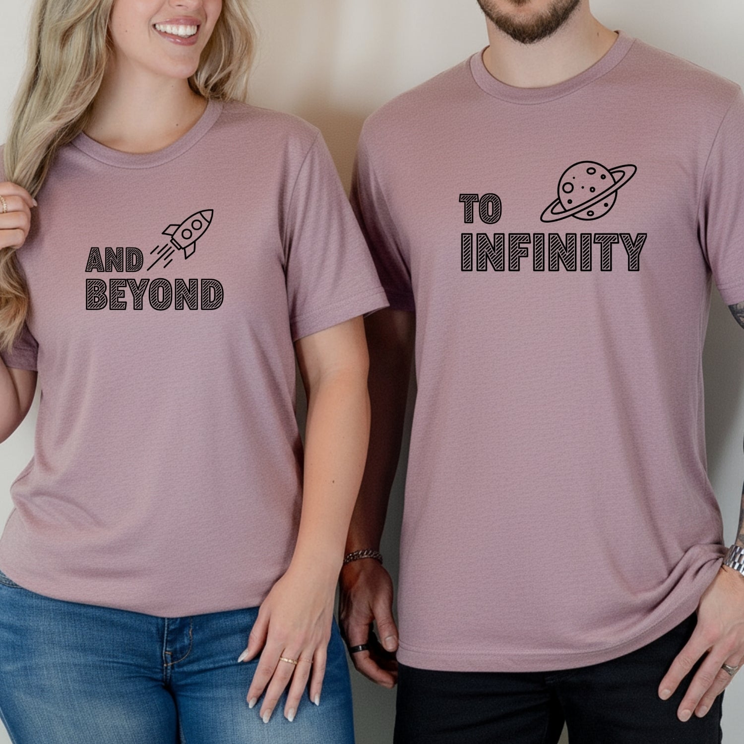 To Infinity And Beyond Matching T-Shirts For Couples