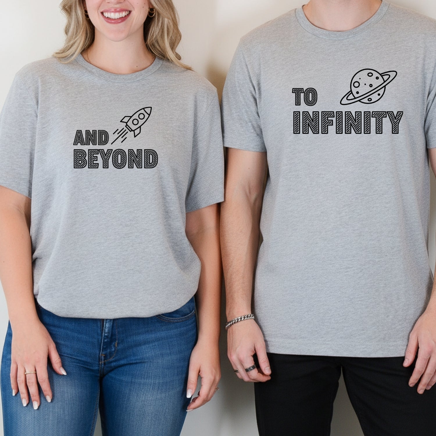 To Infinity And Beyond Matching T-Shirts For Couples