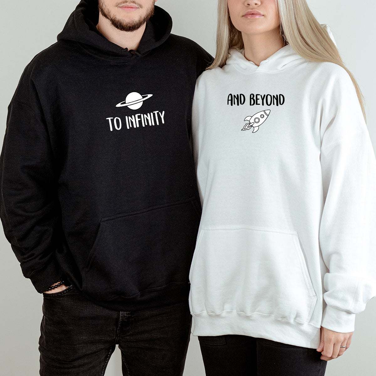To Infinity and Beyond Matching Hoodies For Couples