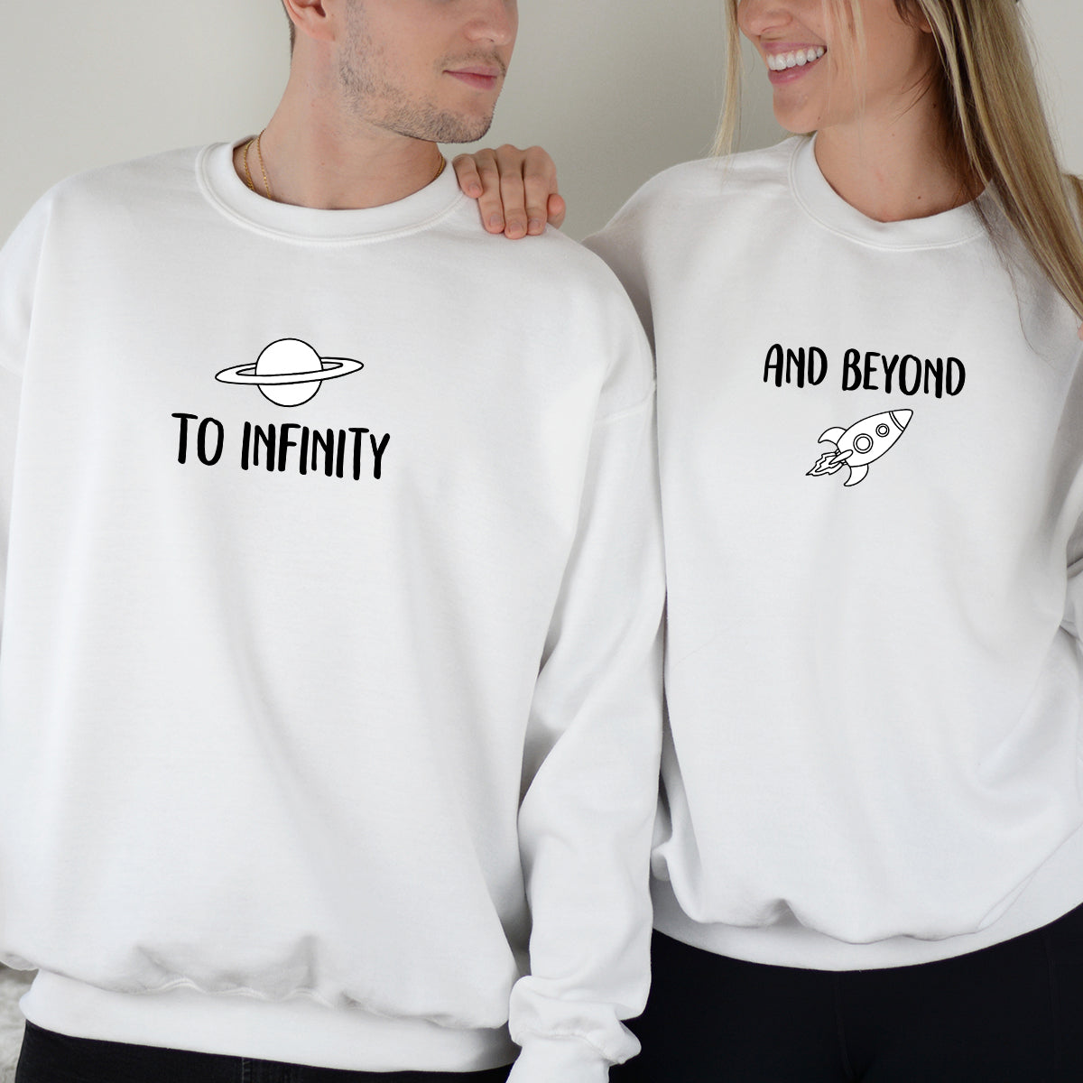 To Infinity and Beyond Matching Hoodies For Couples
