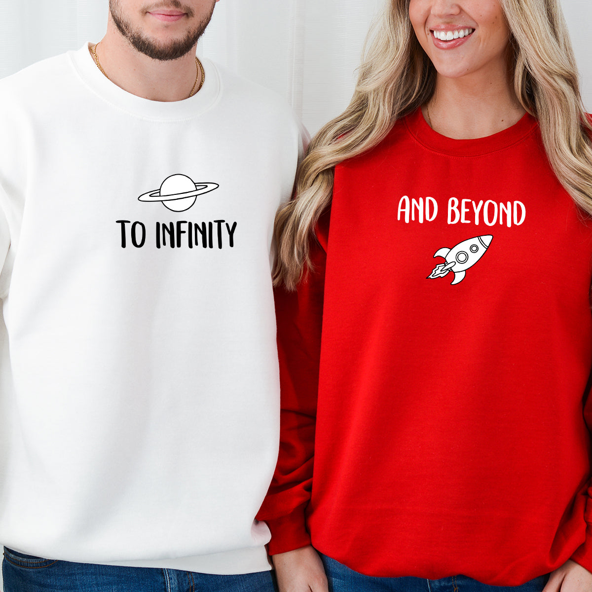 To Infinity and Beyond Matching Hoodies For Couples