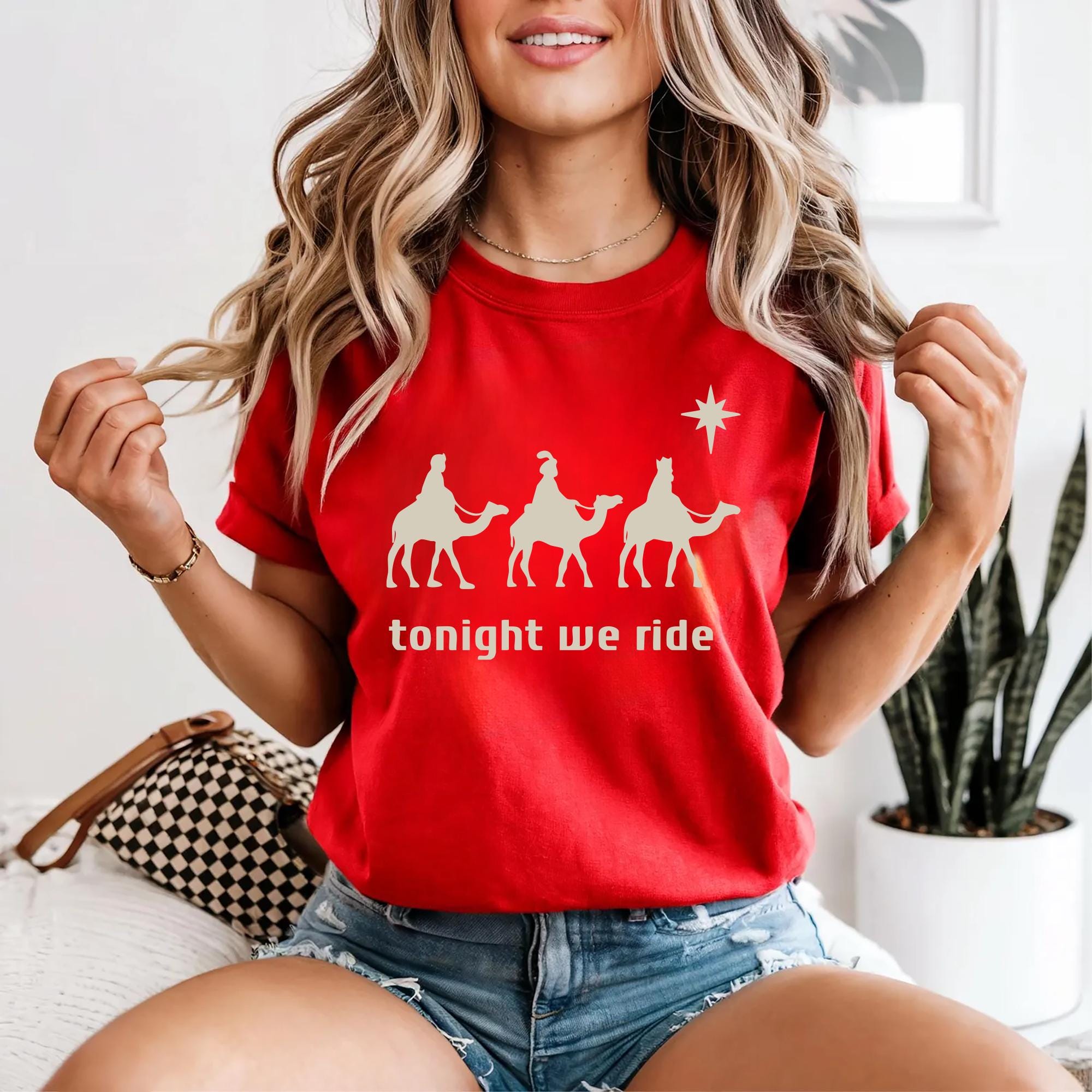 Tonight We Ride Christmas Shirt – Faith Based T-Shirt, Three Wise Men Christian Tee, Religious Christmas Gift
