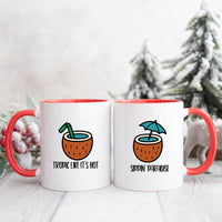Tropical Vibes Matching Mugs For Couples