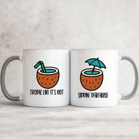 Tropical Vibes Matching Mugs For Couples