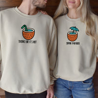 Tropical Vibes Matching Hoodies For Couples