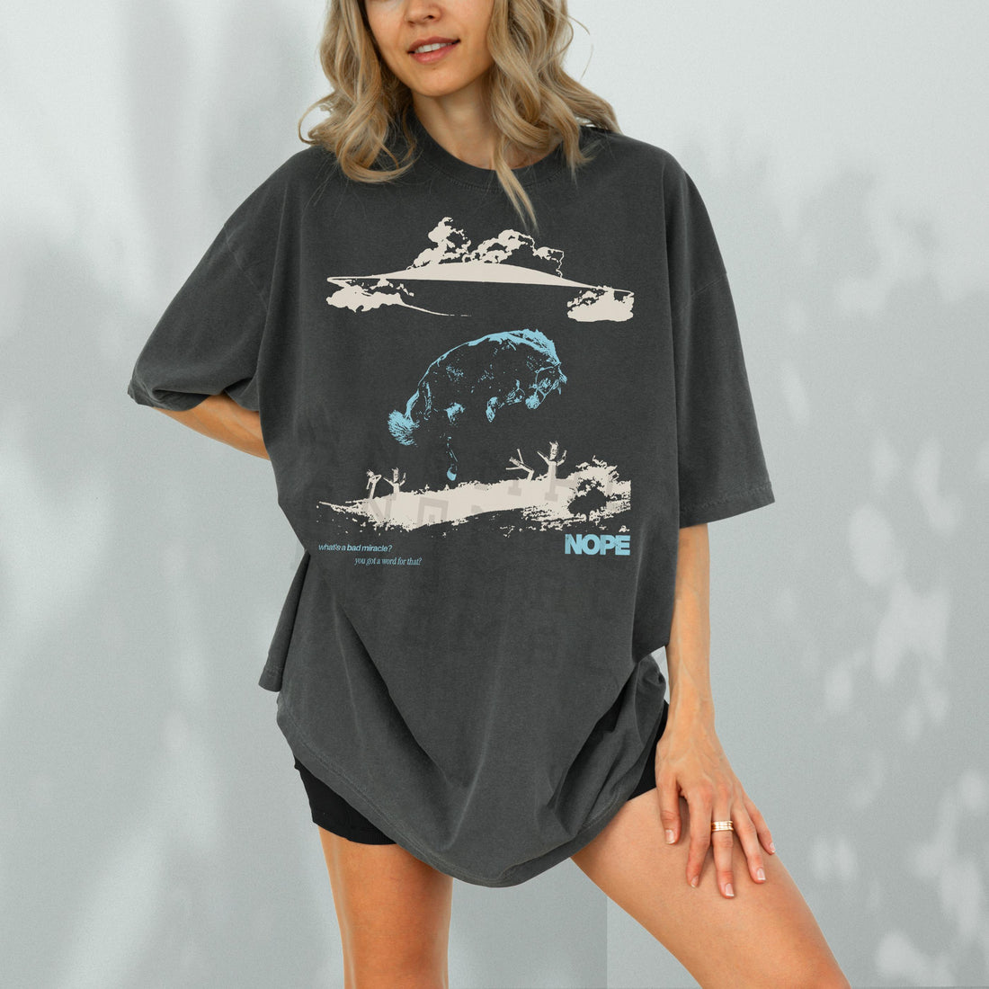 Say Nope Alien T-Shirt – UFO Halftone Horror Movie Graphic Tee