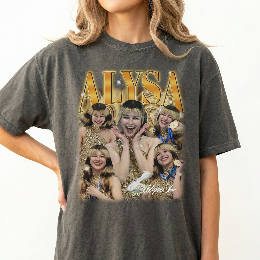 USA Gold Medal Alysa Liu Skater Vintage 90s Shirt – Retro Bootleg Style Graphic Tee
