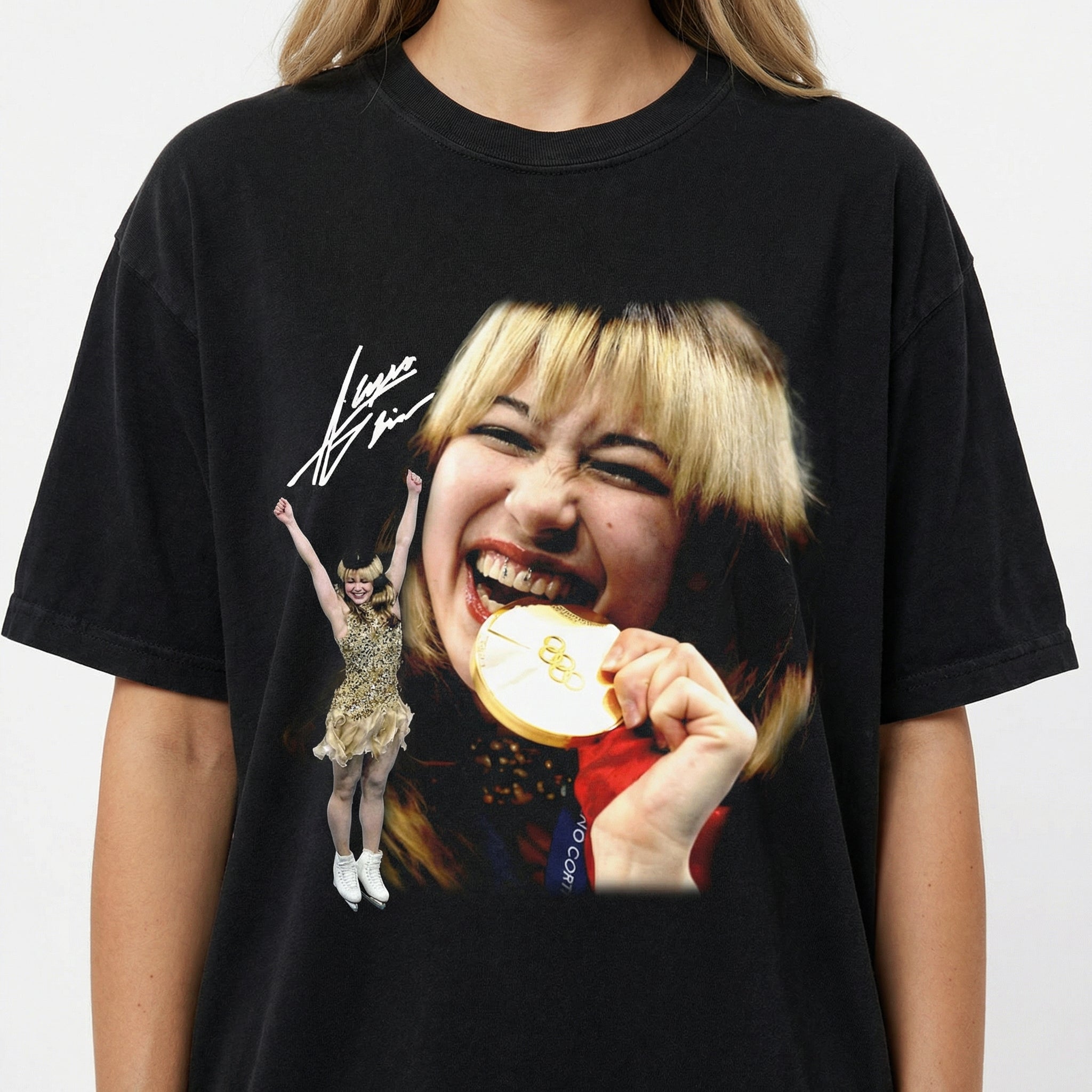 USA Gold Medal Alysa Liu Skating Shirt – Vintage 90s Retro Graphic T-Shirt