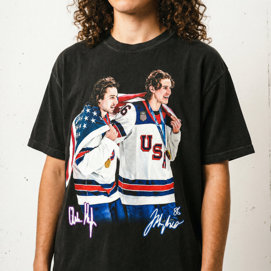 USA Gold Medal Hockey Champion Jack Hughes Quinn Hughes Shirt – Hockey Fan Graphic Tee