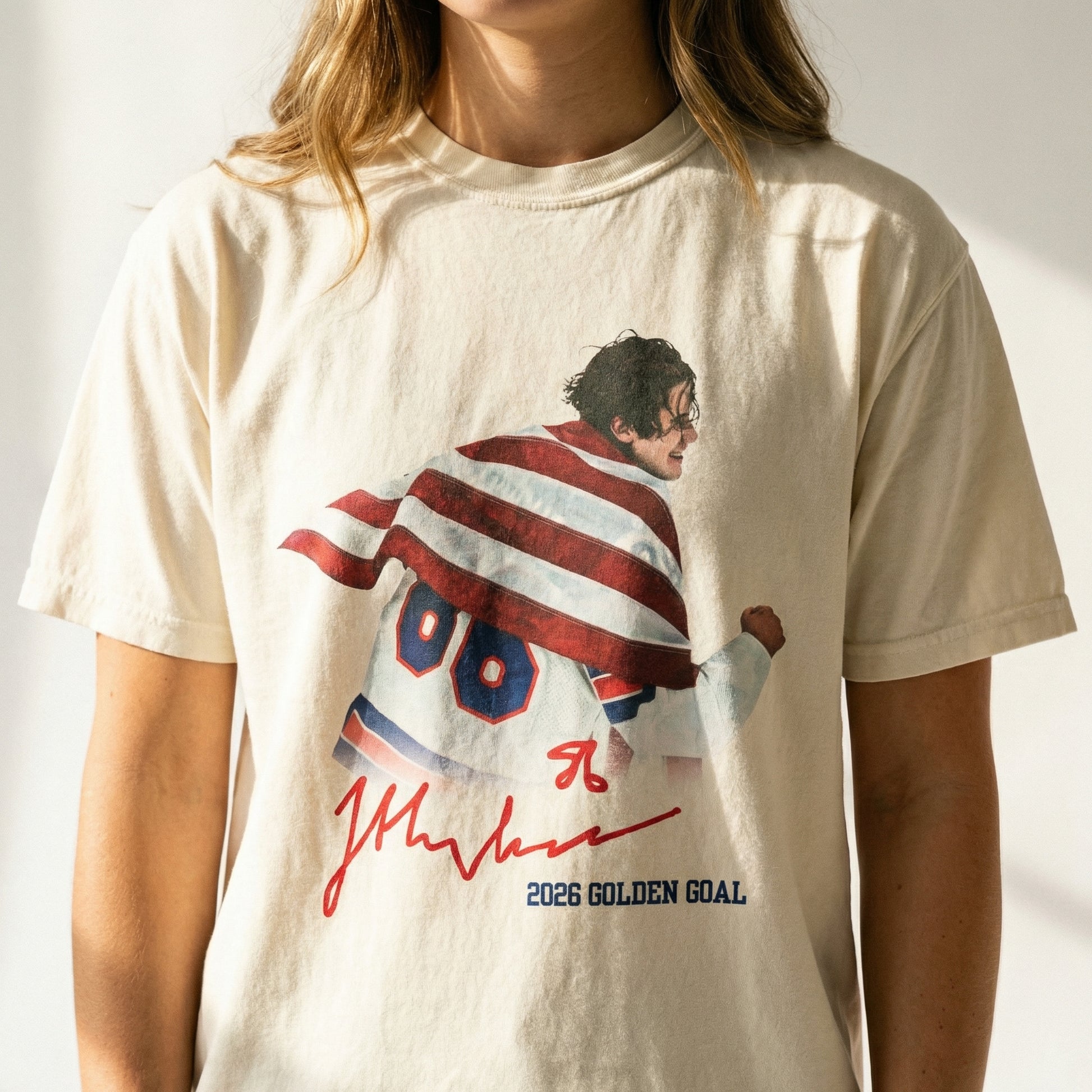 USA Golden Goal 2026 Hughes Hockey Shirt – Championship Graphic T-Shirt