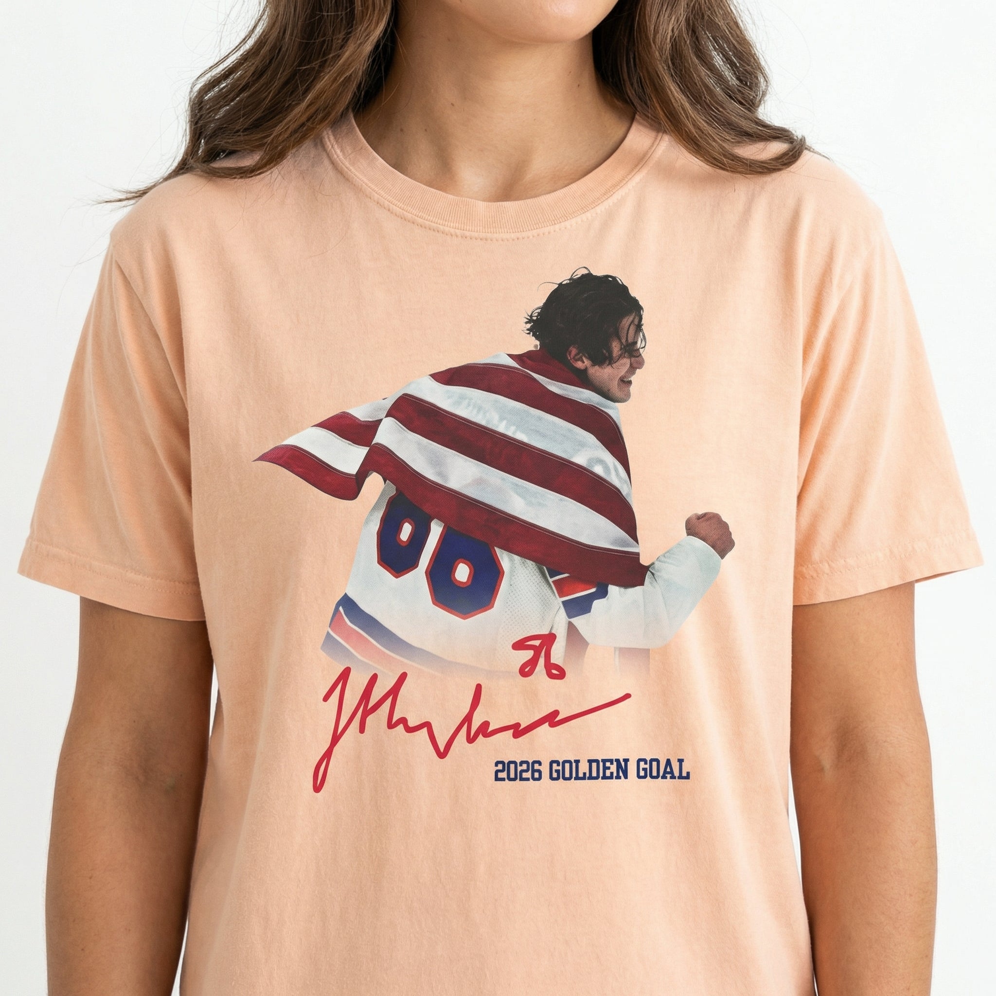 USA Golden Goal 2026 Hughes Hockey Shirt – Championship Graphic T-Shirt