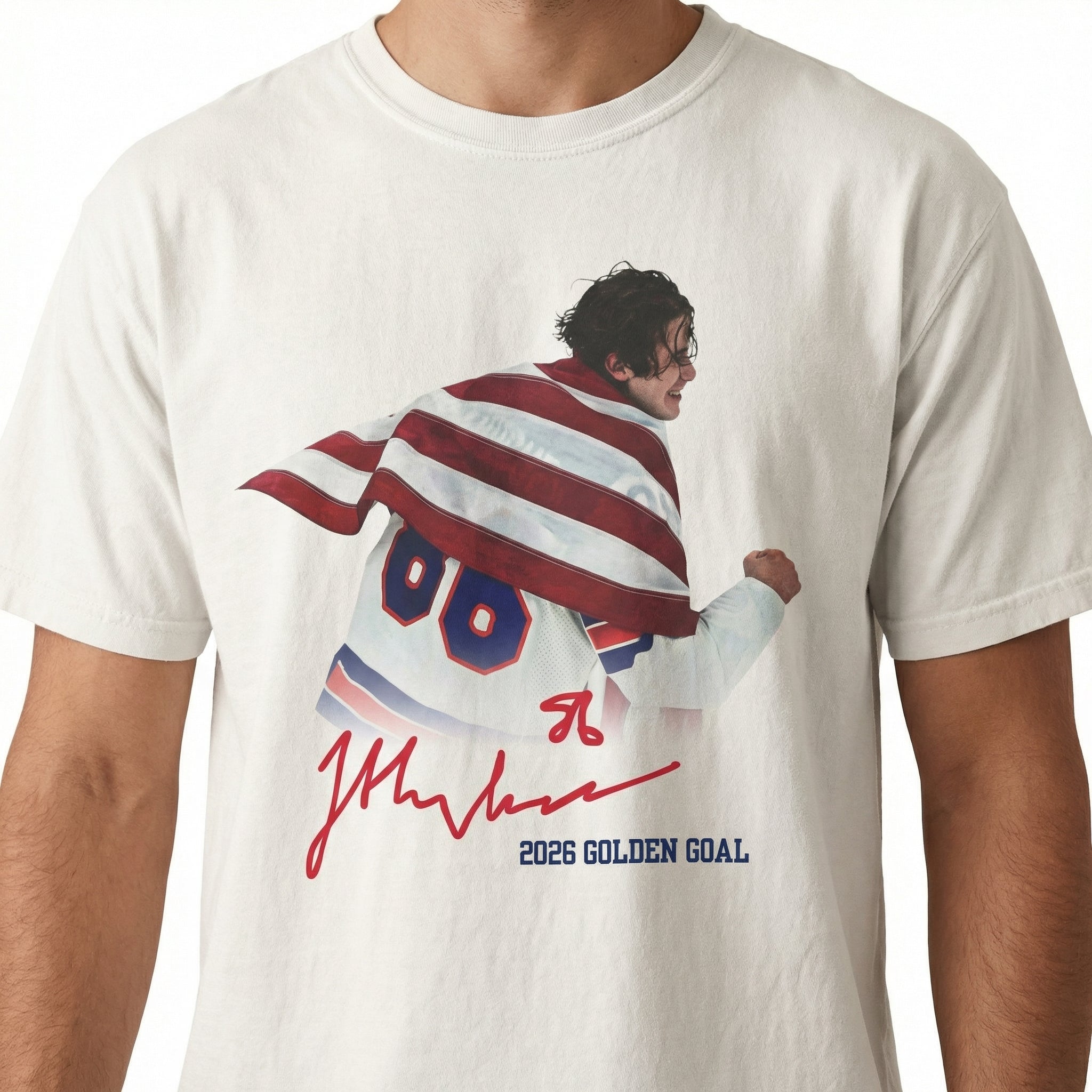 USA Golden Goal 2026 Hughes Hockey Shirt – Championship Graphic T-Shirt