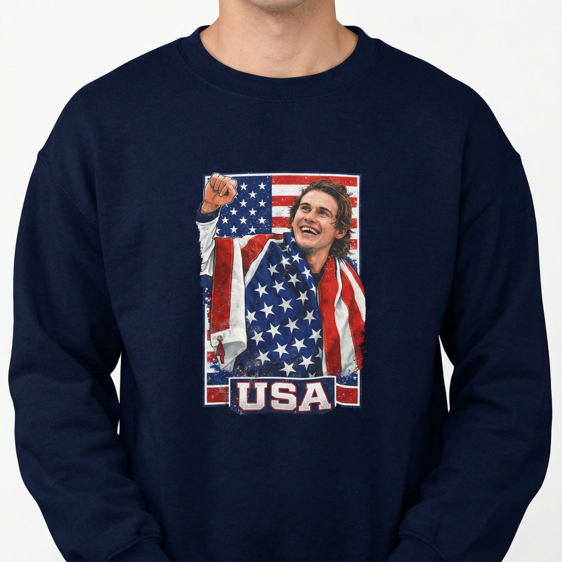 USA Hockey Jack Hughes Graphic Tee – Patriotic Ice Hockey Fan Gift