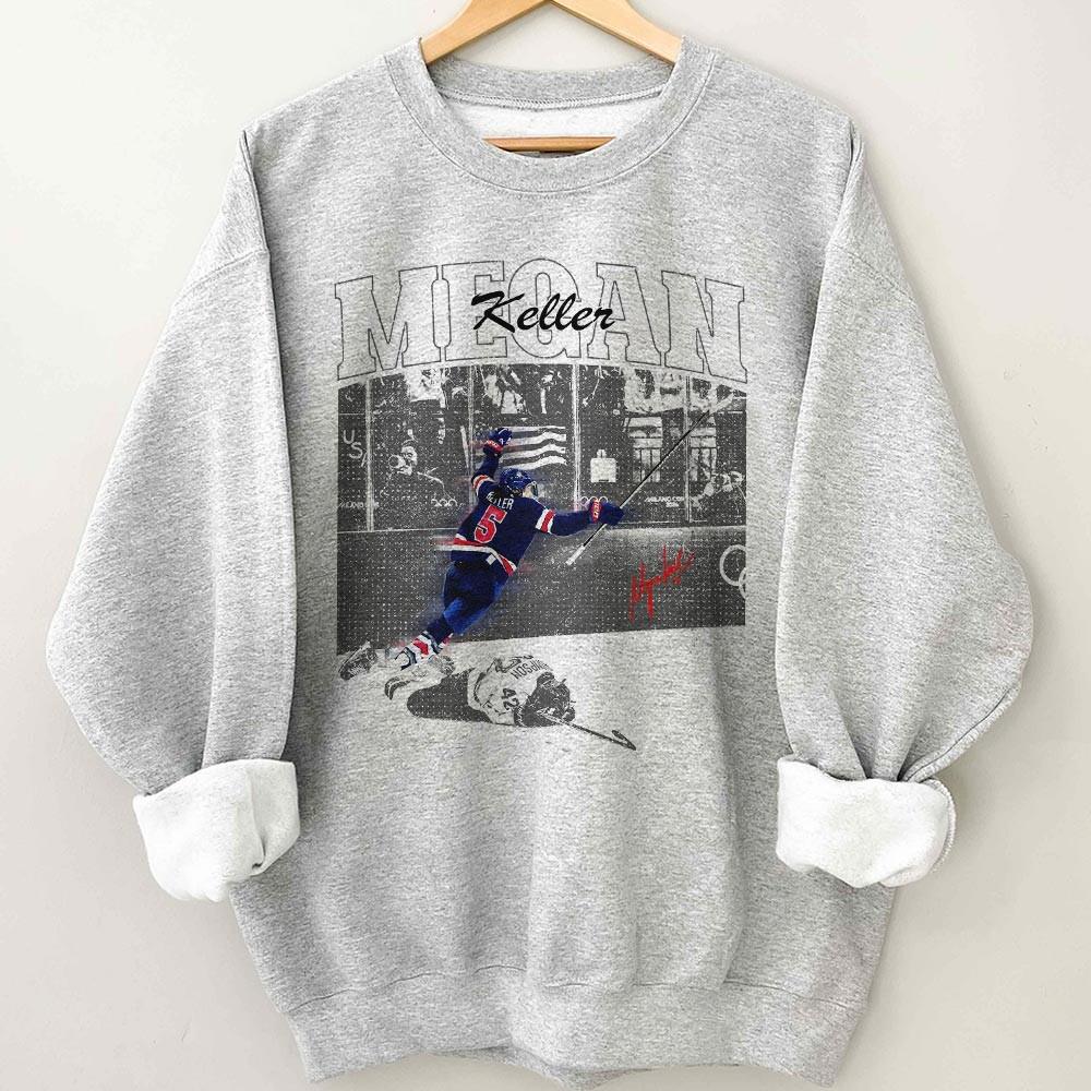 USA Women’s Megan Keller Hockey Champion T-Shirt – Vintage Patriotic Sports Graphic