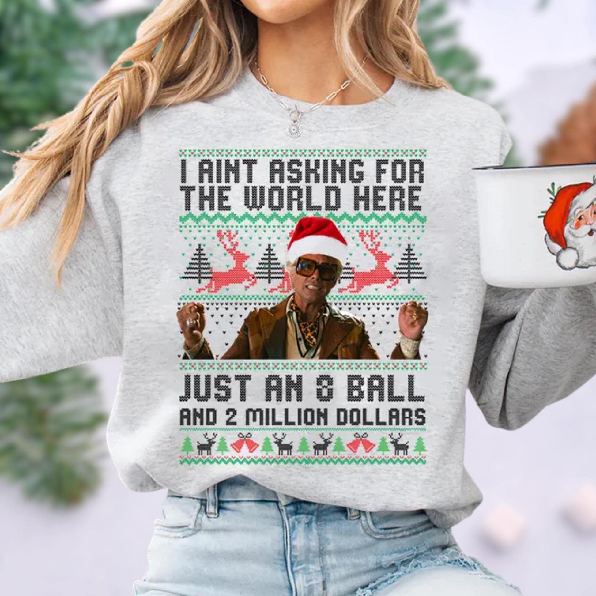 Uncle Baby Billy 8 Ball & 2 Million Dollars Christmas T-Shirt – Funny Righteous Gemstones Holiday Shirt