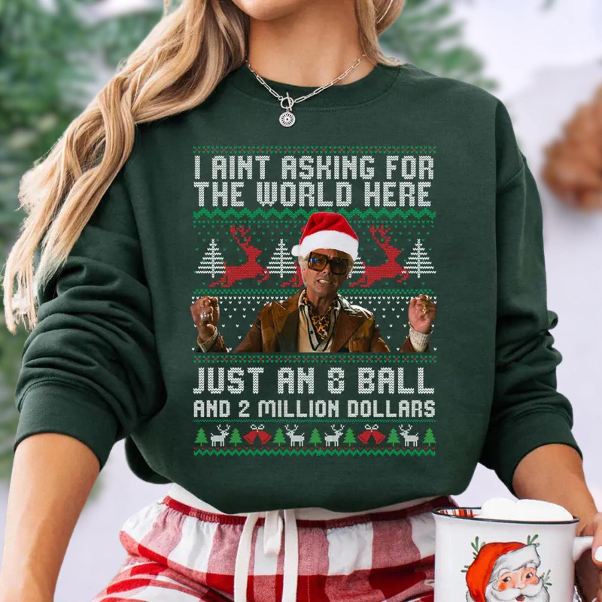 Uncle Baby Billy 8 Ball & 2 Million Dollars Christmas T-Shirt – Funny Righteous Gemstones Holiday Shirt