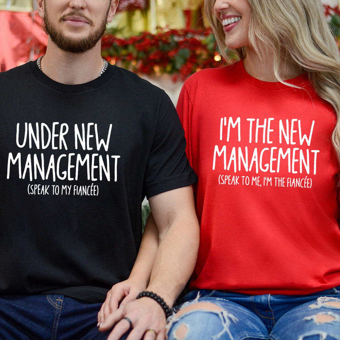 Under New Management Engagement Matching T-Shirts For Couples