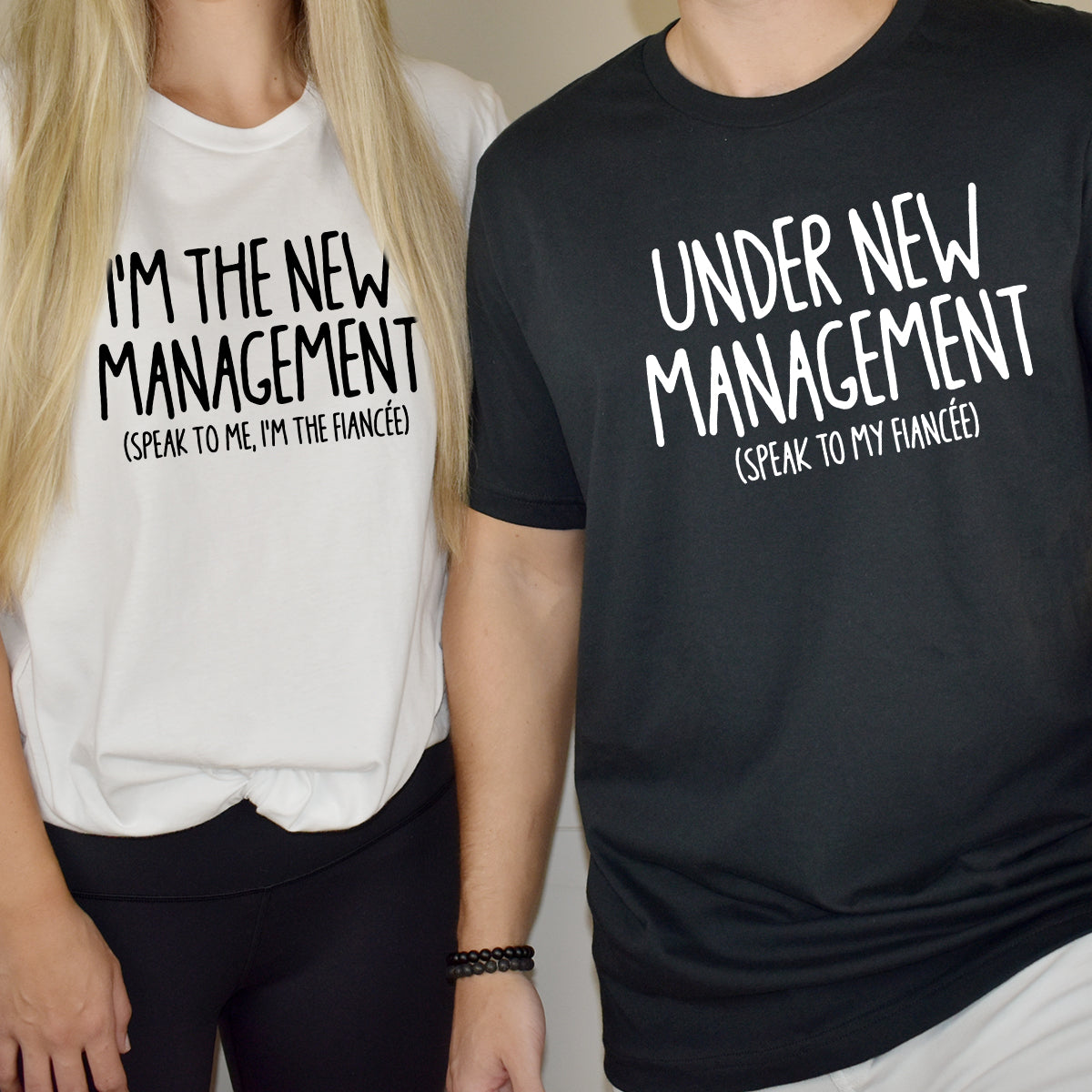 Under New Management Engagement Matching T-Shirts For Couples