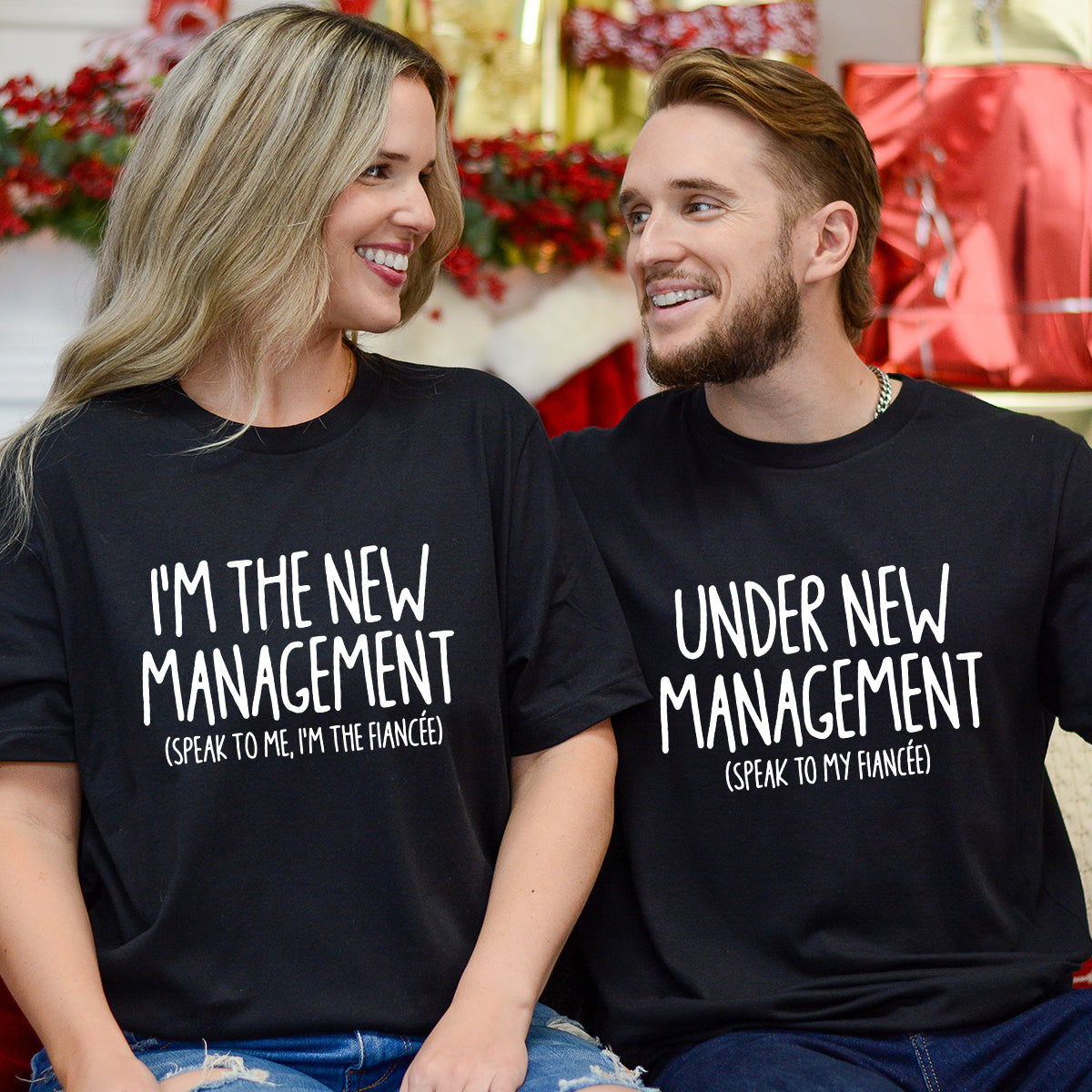Under New Management Engagement Matching T-Shirts For Couples