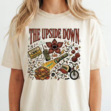 Upside Down Inspired Christmas T-Shirt - Retro Sci Fi Holiday Graphic Tee