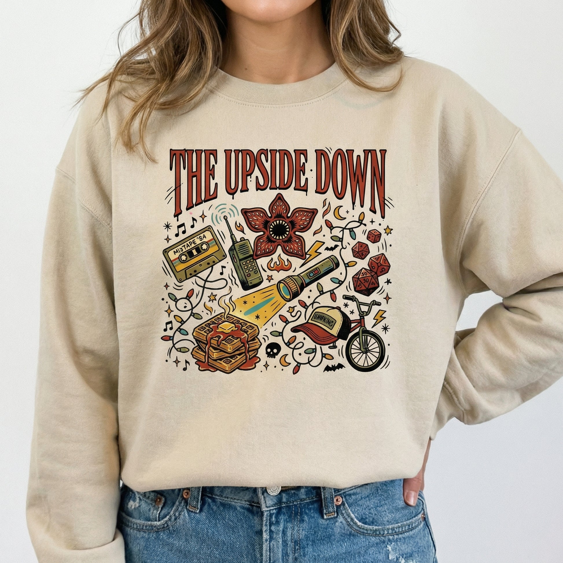Upside Down Inspired Christmas T-Shirt - Retro Sci Fi Holiday Graphic Tee