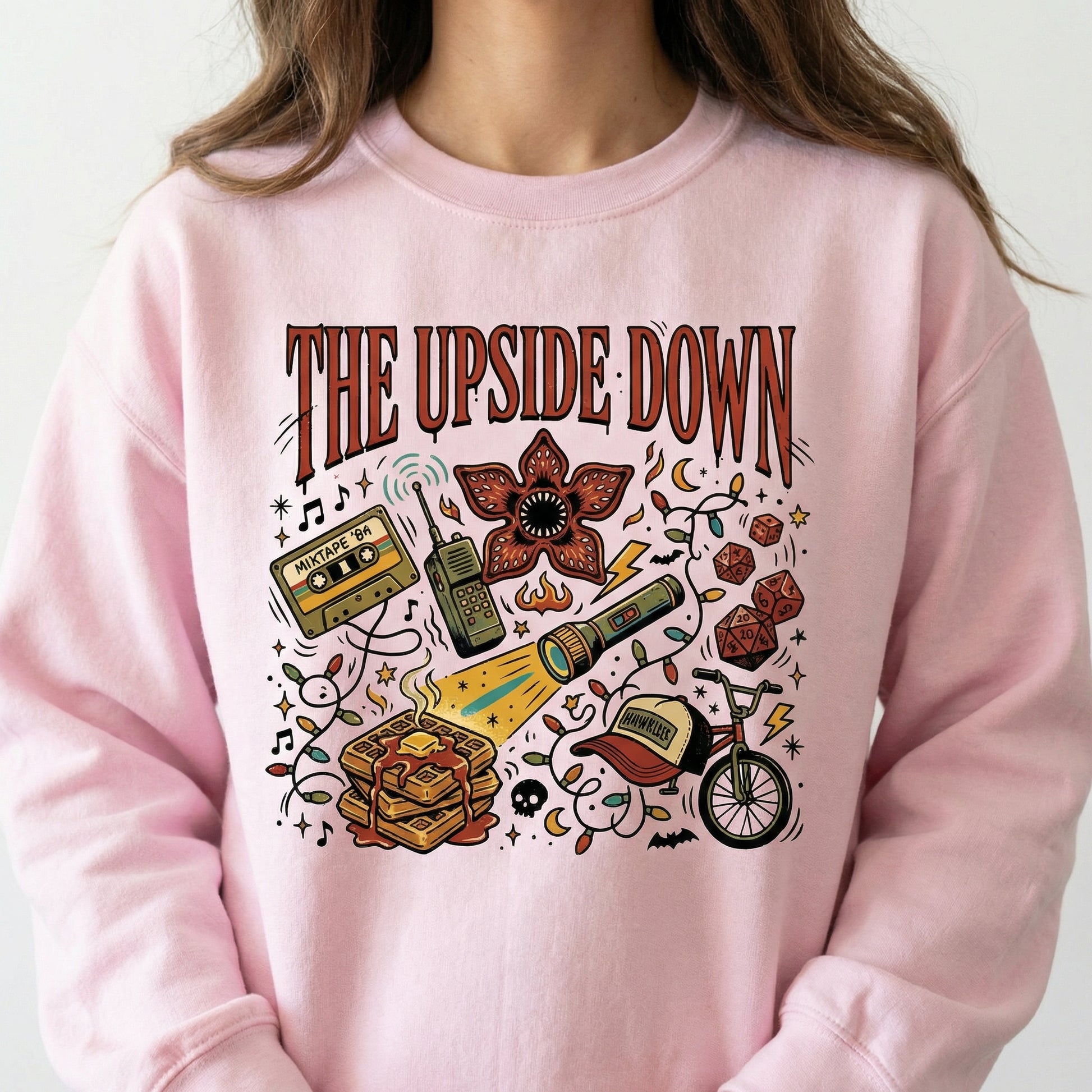 Upside Down Inspired Christmas T-Shirt - Retro Sci Fi Holiday Graphic Tee
