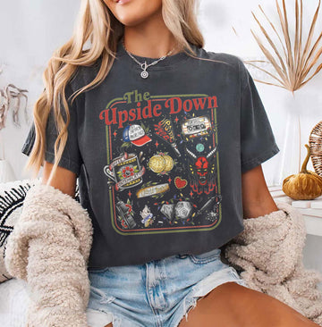 Upside World Inspired Christmas T-Shirt - Retro Sci Fi Holiday Graphic Tee