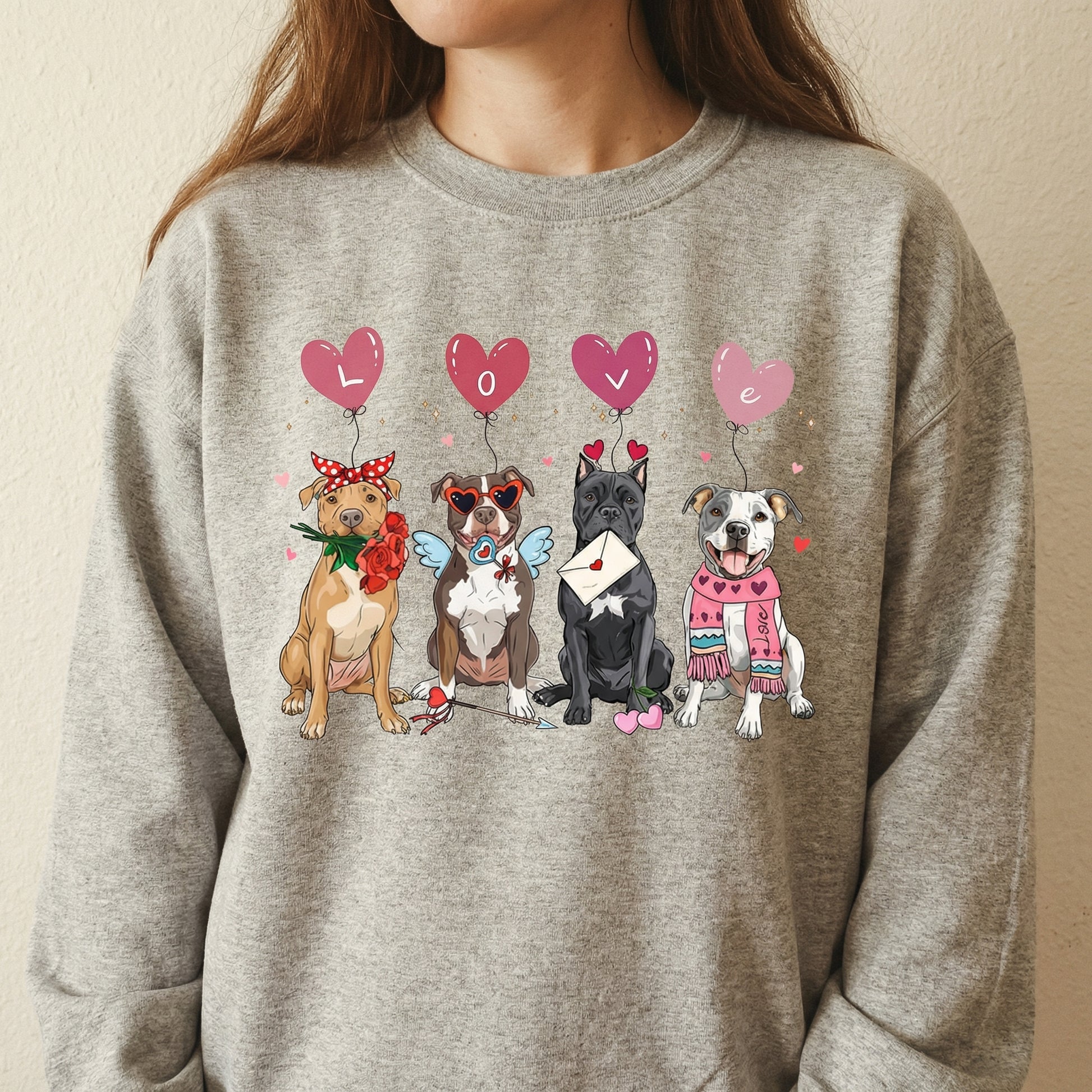 Valentine Dog Graphic T-Shirt – XOXO Puppy Love Shirt – Animal Lover Gift