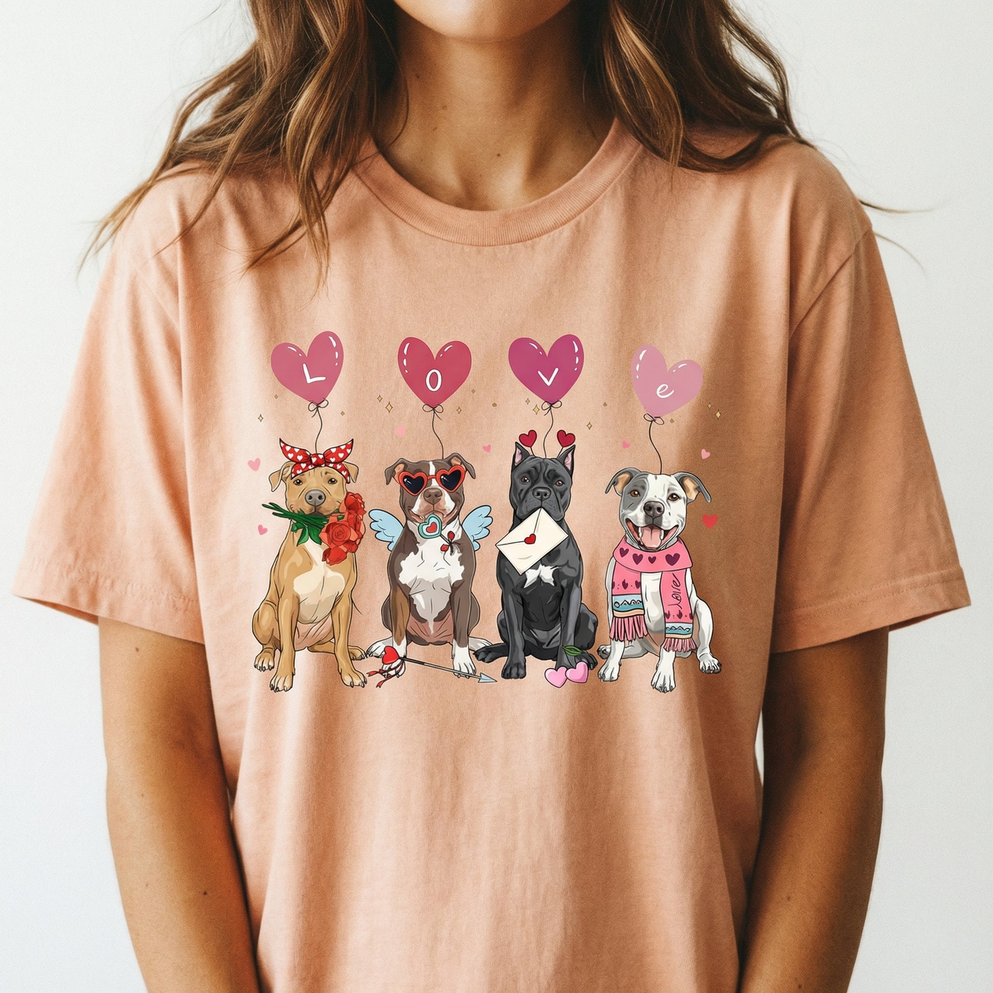Valentine Dog Graphic T-Shirt – XOXO Puppy Love Shirt – Animal Lover Gift