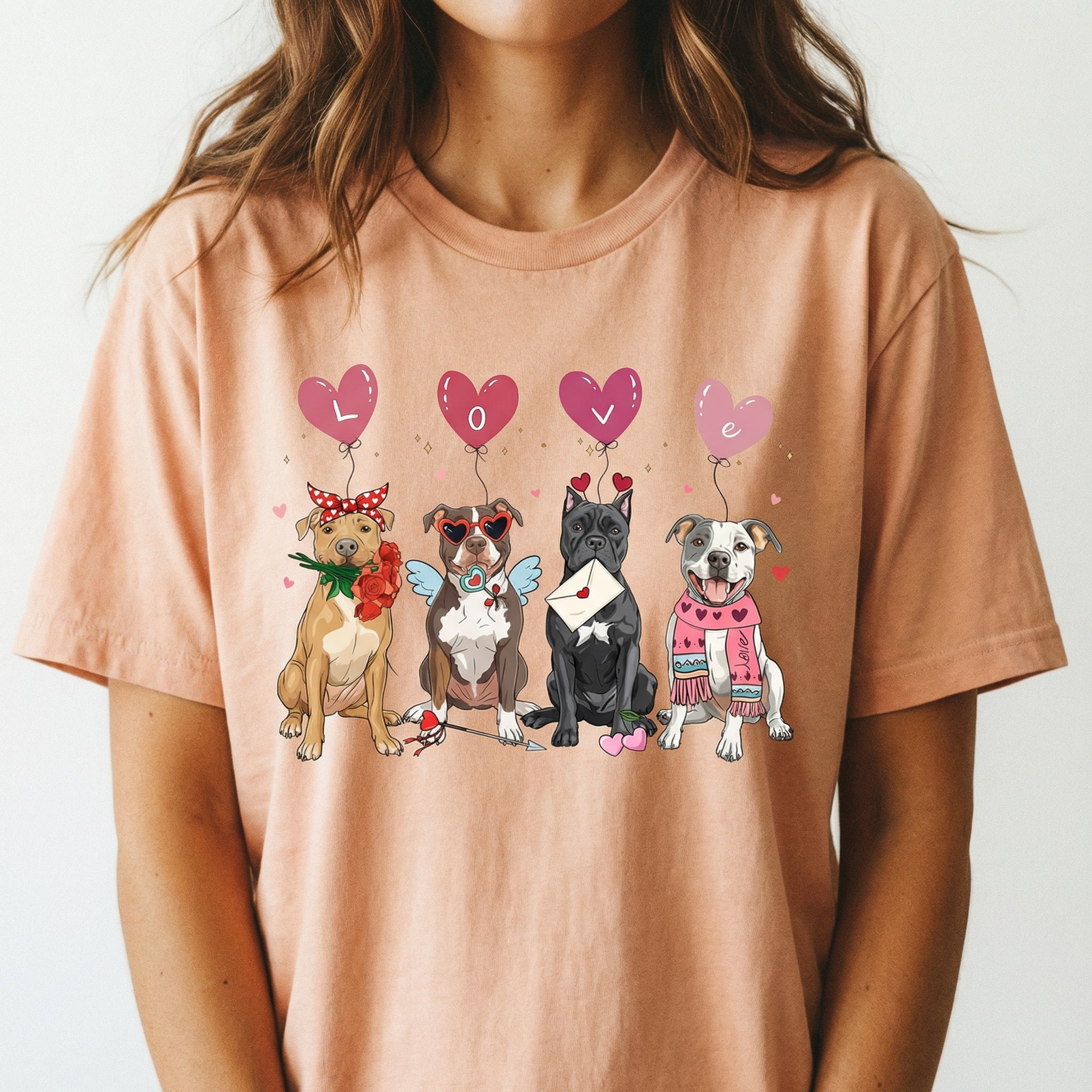 Valentine Dog Graphic T-Shirt – XOXO Puppy Love Shirt – Animal Lover Gift