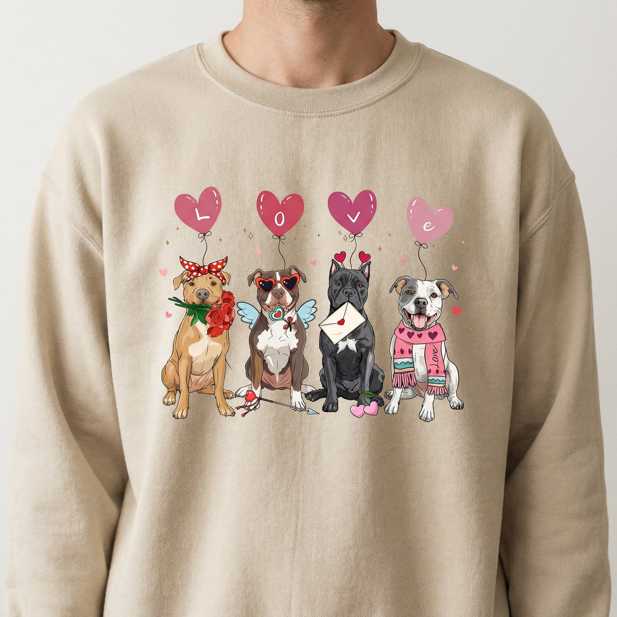 Valentine Dog Graphic T-Shirt – XOXO Puppy Love Shirt – Animal Lover Gift