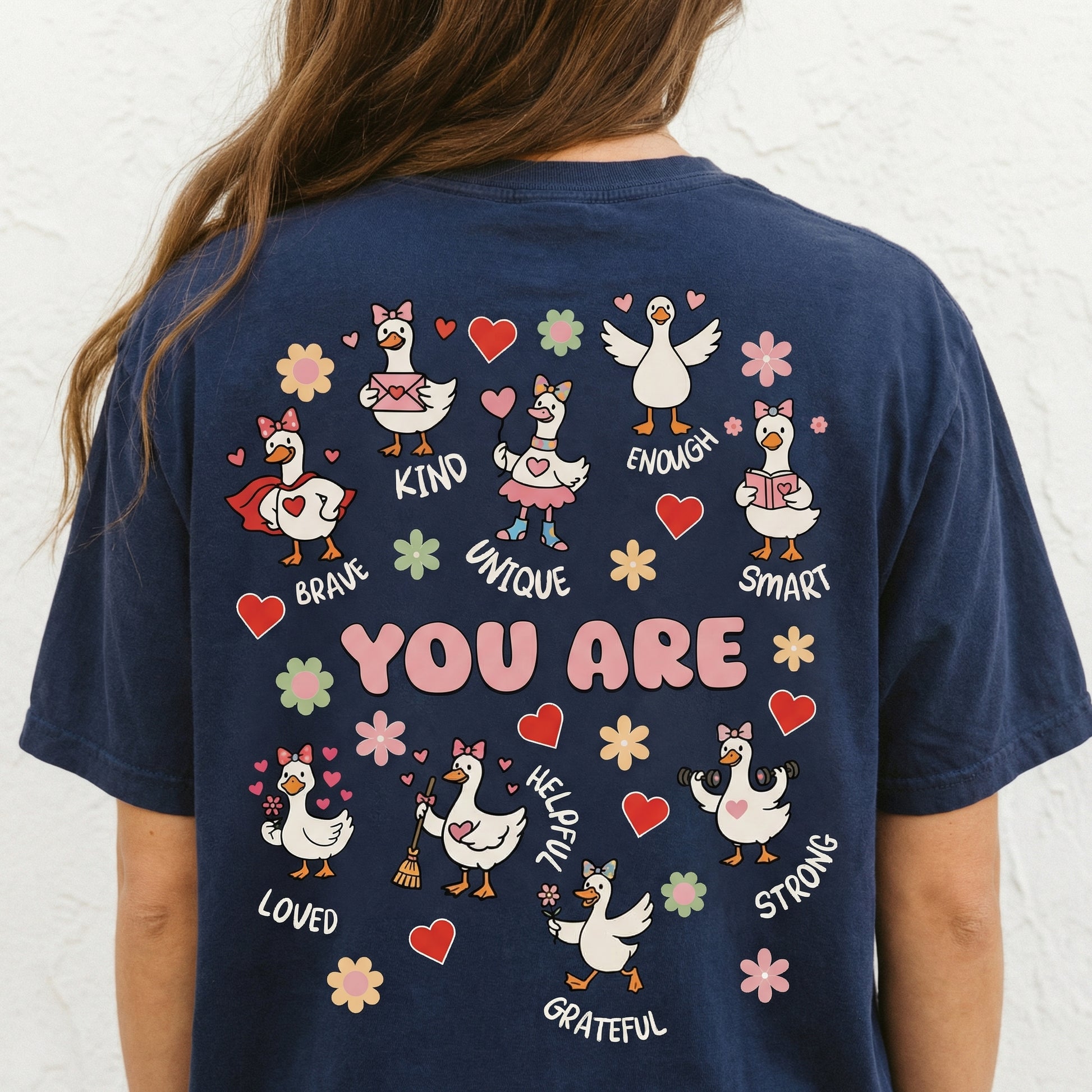 Valentine Teacher Affirmation Shirt – Cute Goose Classroom Graphic Tee