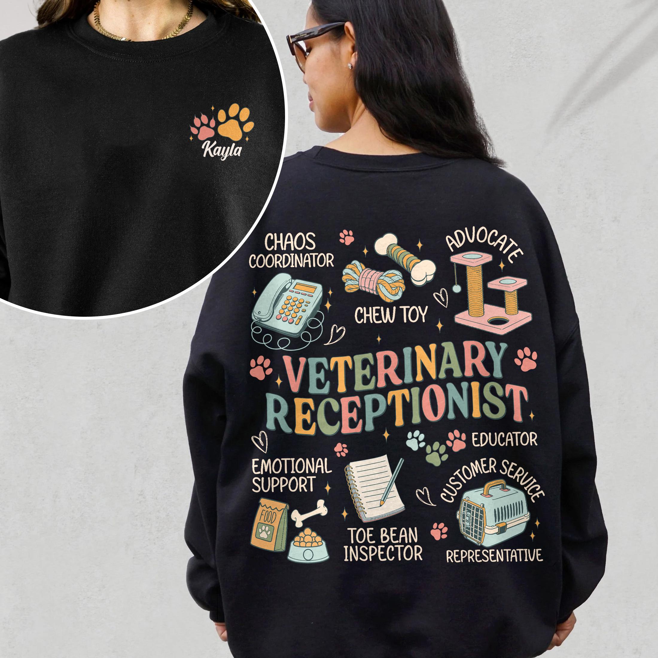 Veterinary Receptionist Sweatshirt – Vet Assistant Animal Lover Gift