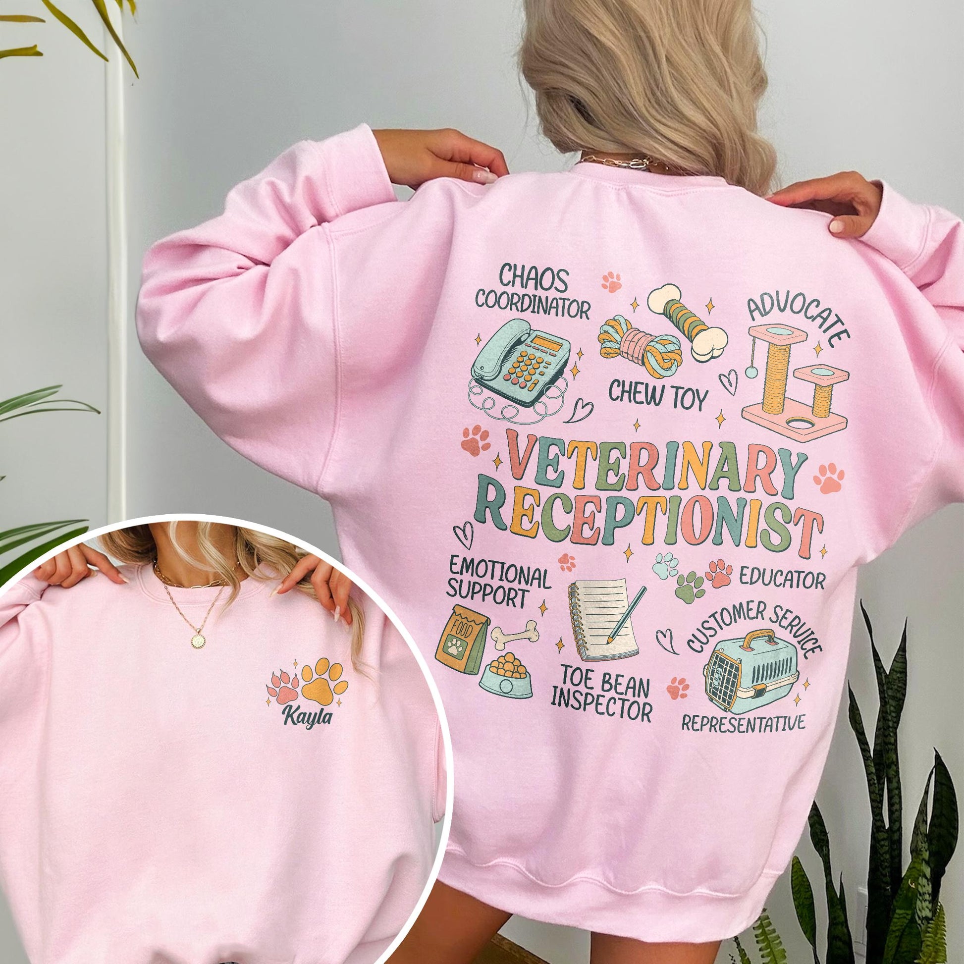 Veterinary Receptionist Sweatshirt – Vet Assistant Animal Lover Gift