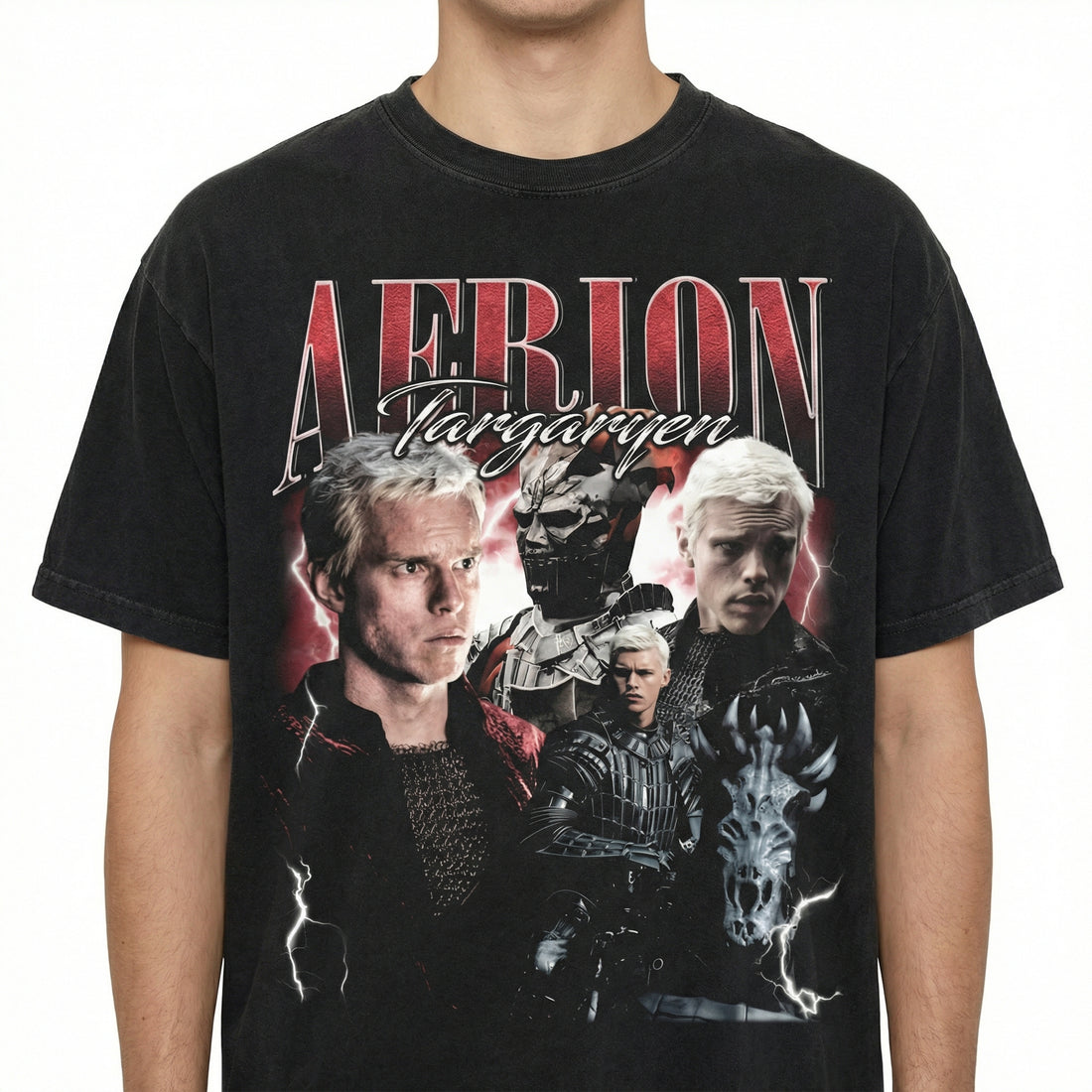 Vintage 90s Aerion Targaryen Dragon Fantasy T-Shirt – Unisex Retro Medieval Sweatshirt