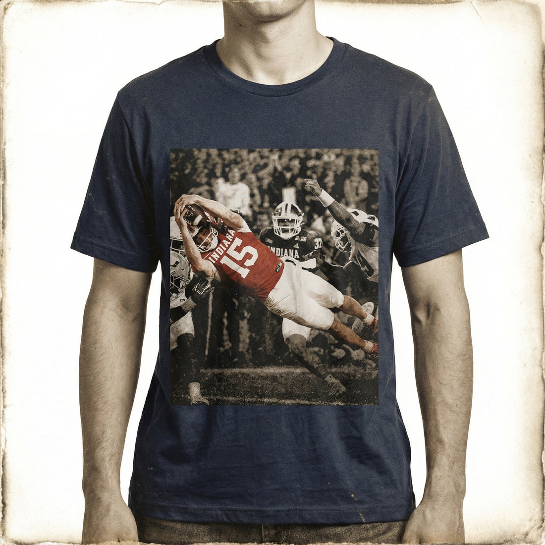 Vintage 90s Football Mendoza Graphic T-Shirt – Retro Sports Style Tee