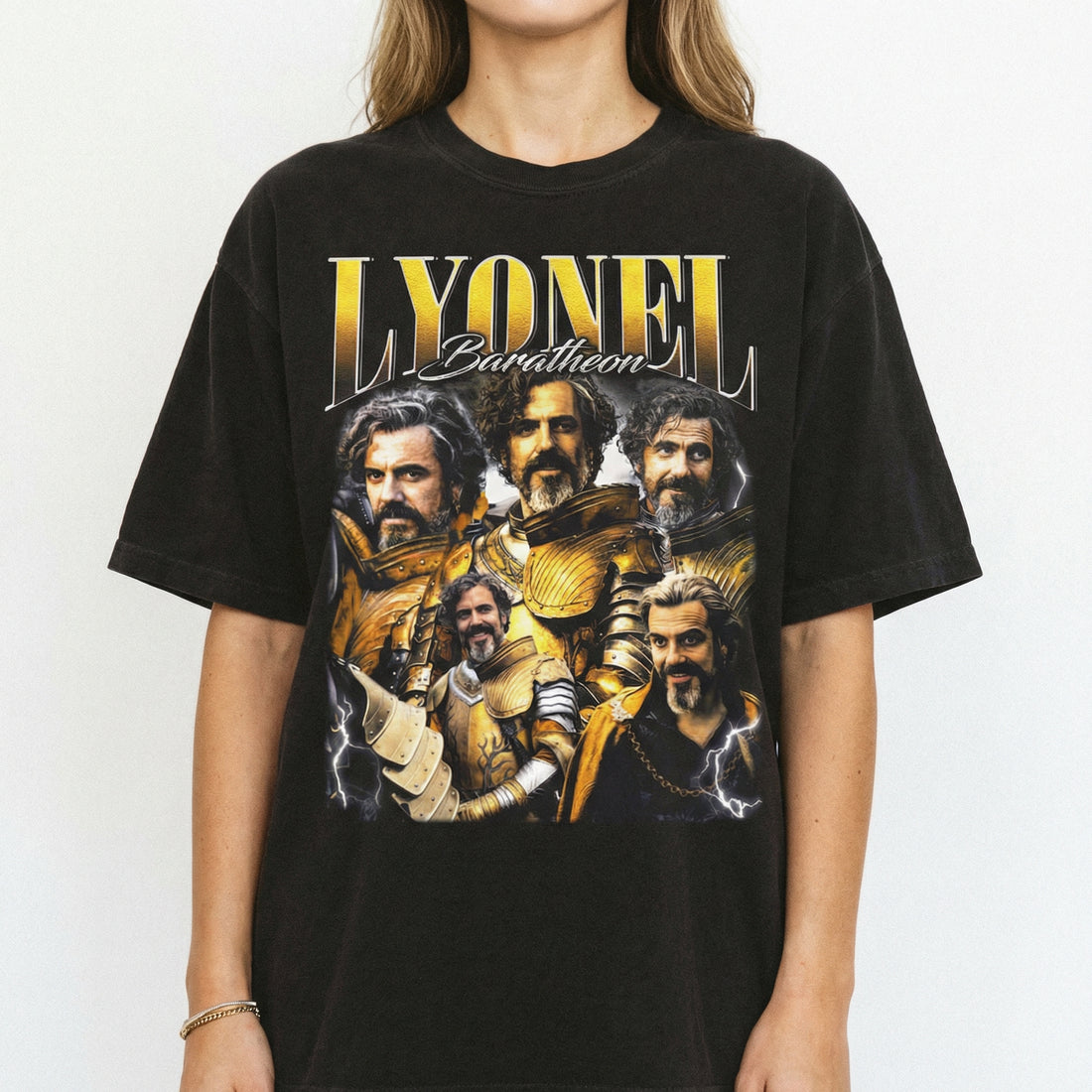 Vintage 90s Medieval Knight Lyonel Baratheon Graphic T-Shirt – Unisex Retro Fantasy Sweatshirt